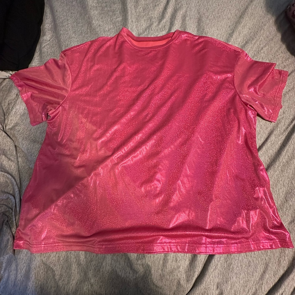 SHEIN Metallic Pink Top loose fit 2xl plus size